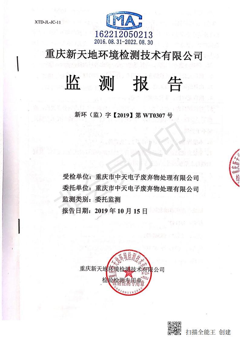 2019年度第三季度監測結果